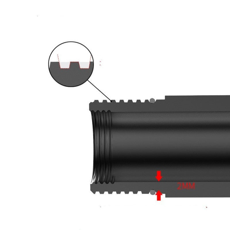 Shovel pipe rod threads