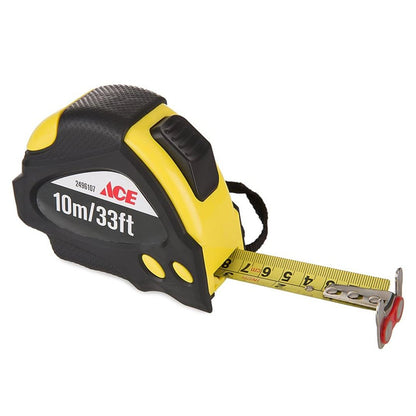 ACE Auto Retract Measuring Tape | 33ft (10m)| Double Sided