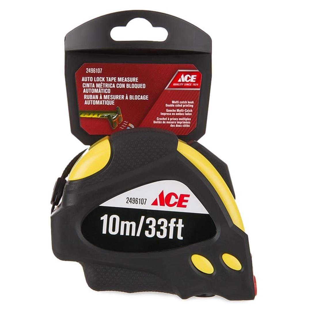 ACE Auto Retract Measuring Tape | 33ft (10m)| Double Sided