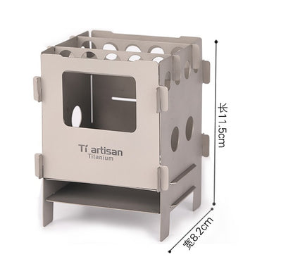 Mini Wood Stove | Titanium | Foldable