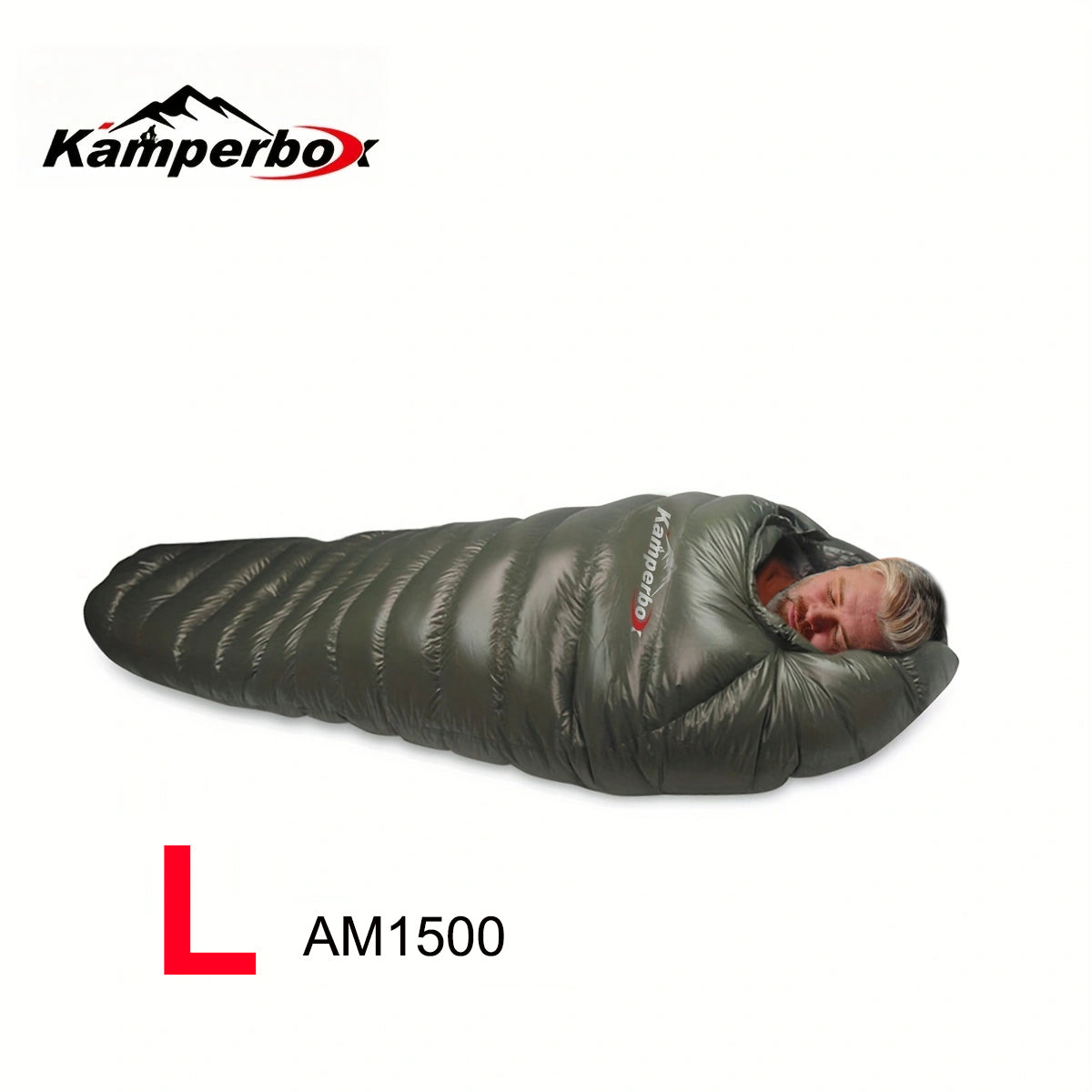 Kamperbox AM1500 Goose Down Sleeping Bag with Left Zipper