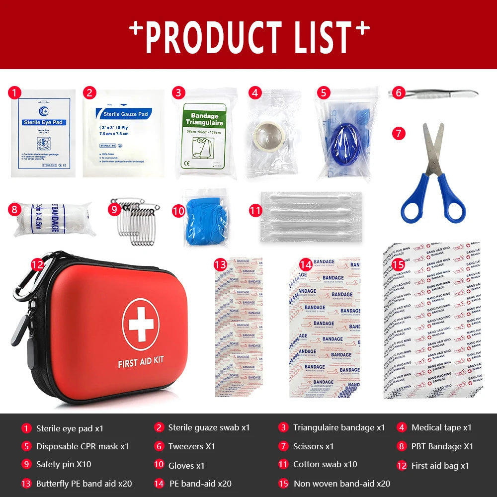 90 pieces Full Set Mini First Aid Kit | Water Proof