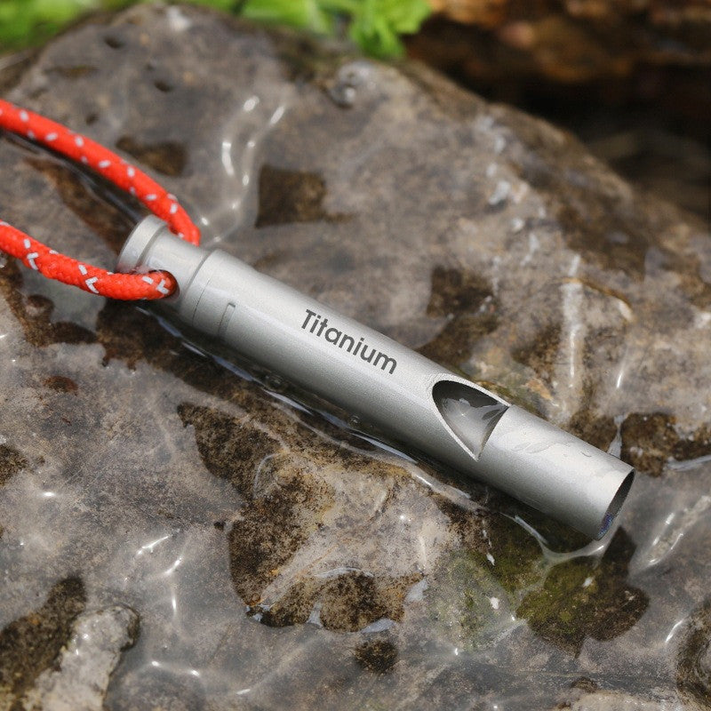 Pure Titanium EDC Survival Whistle