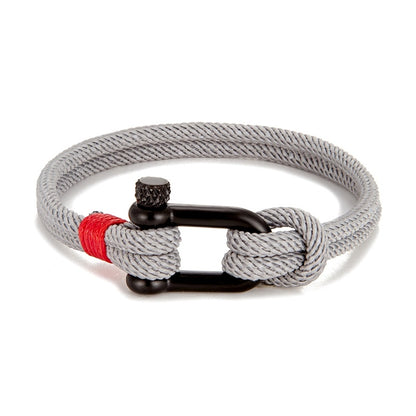 Stainless Steel U-shaped Sports Buckle Contrast Bracelet