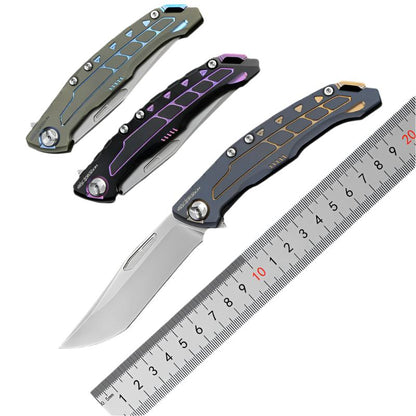 M390 Powder Steel Knife | TC4 Titanium Alloy Handle} Folding Knife