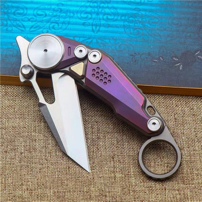 Stainless steel Folding Knife | Titanium Alloy Handle | Pocket Knife