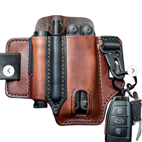 leather belt pouch for edc tools