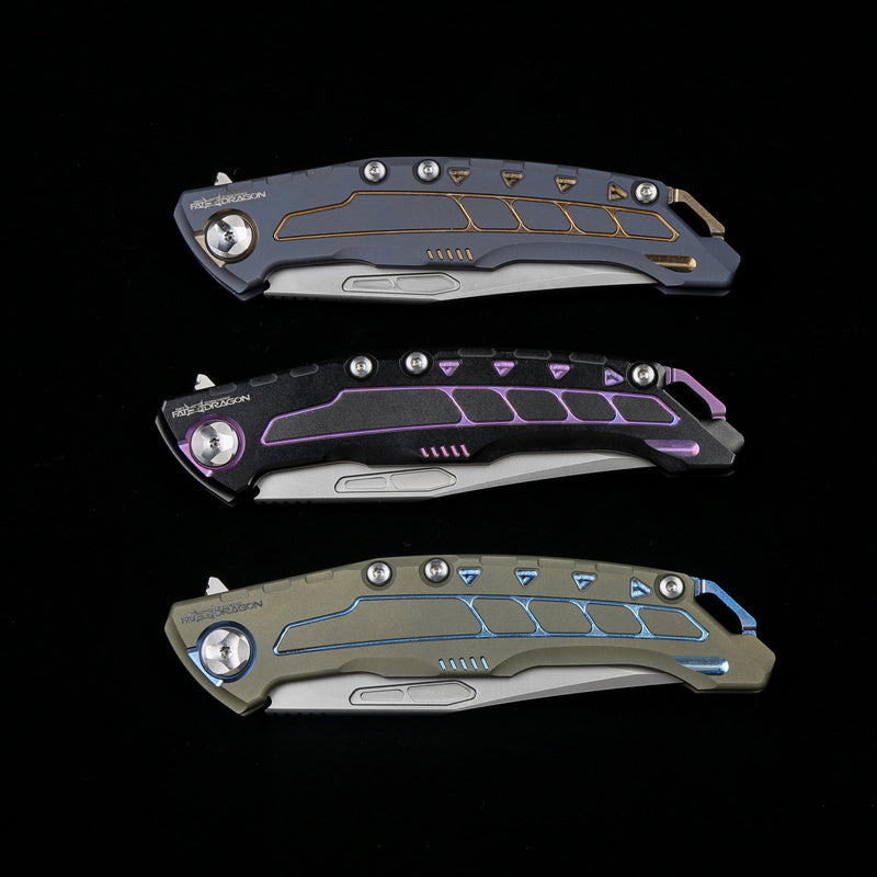 M390 Powder Steel Knife | TC4 Titanium Alloy Handle} Folding Knife