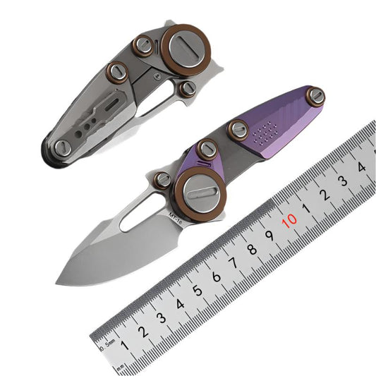 M390 Powder Steel Knife | TC4 Titanium Alloy Handle| Folding| 60-61HRC