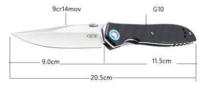 9cr14mov Steel Folding Knife | G10 Handle| 58HRC | Ball bearings