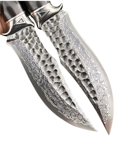 Damascus Steel Folding Knife | with Holder| VG10 steel| HRC 60