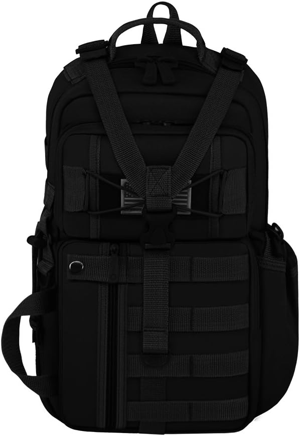 Black EastWest U.S.A RT525 waterproof traveling bag with adjustable strap and MOLLE system