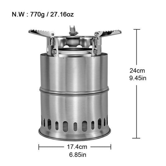 Portable Wood Stove | Steel | Detachable