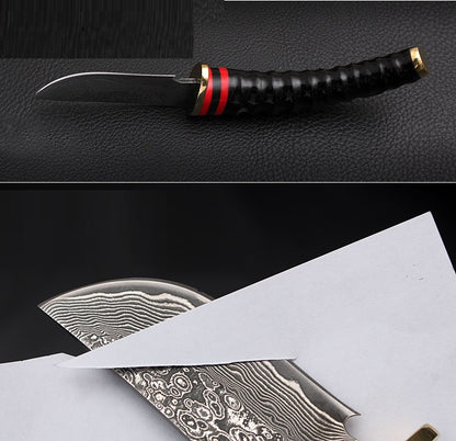 Damascus Steel Straight Knife | Handforged