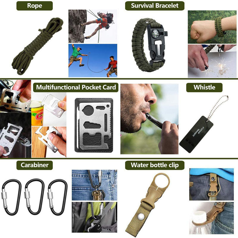 Military Survival Kit with First Aid Supplies