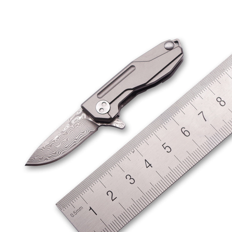 Mini Damascus Knife | Folding