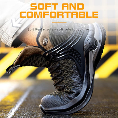 steel toe hiking shoes soft sole