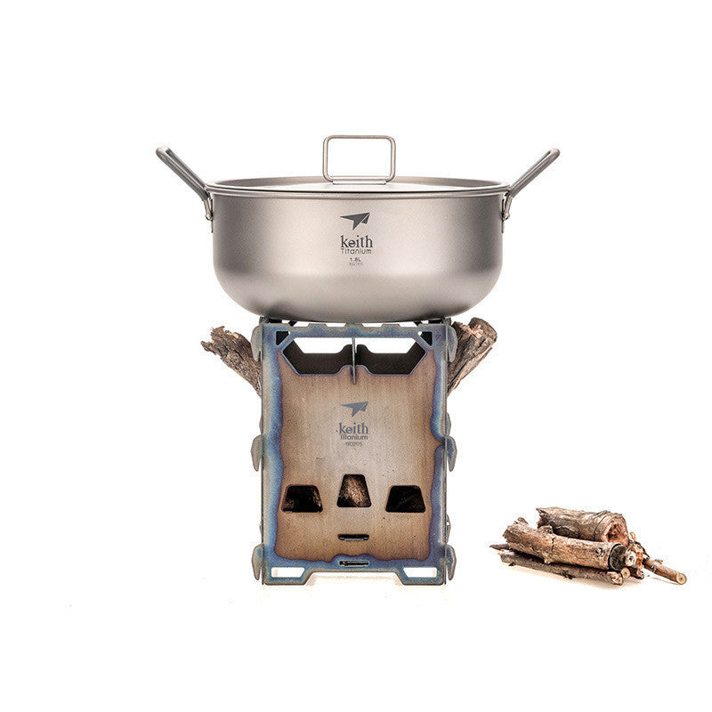 Titanium Alloy Wood Stove Outdoor Portable Cooker