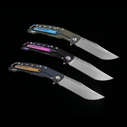 M390 Powder Steel Knife | TC4 Titanium Alloy Handle} Folding Knife