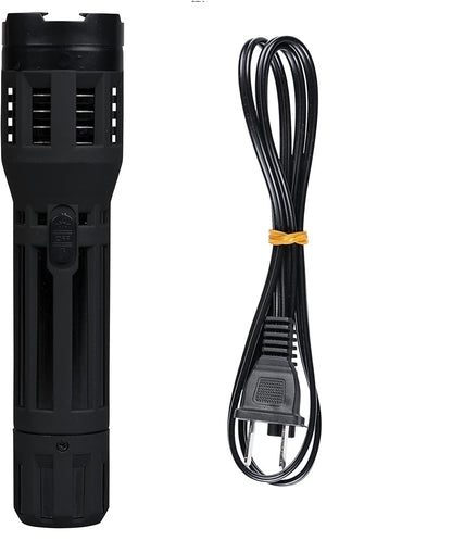 SABRE U.S.A stun gun torch with power cord, ideal for personal protection with 1.820 µC charge and 120 lumens brightness.