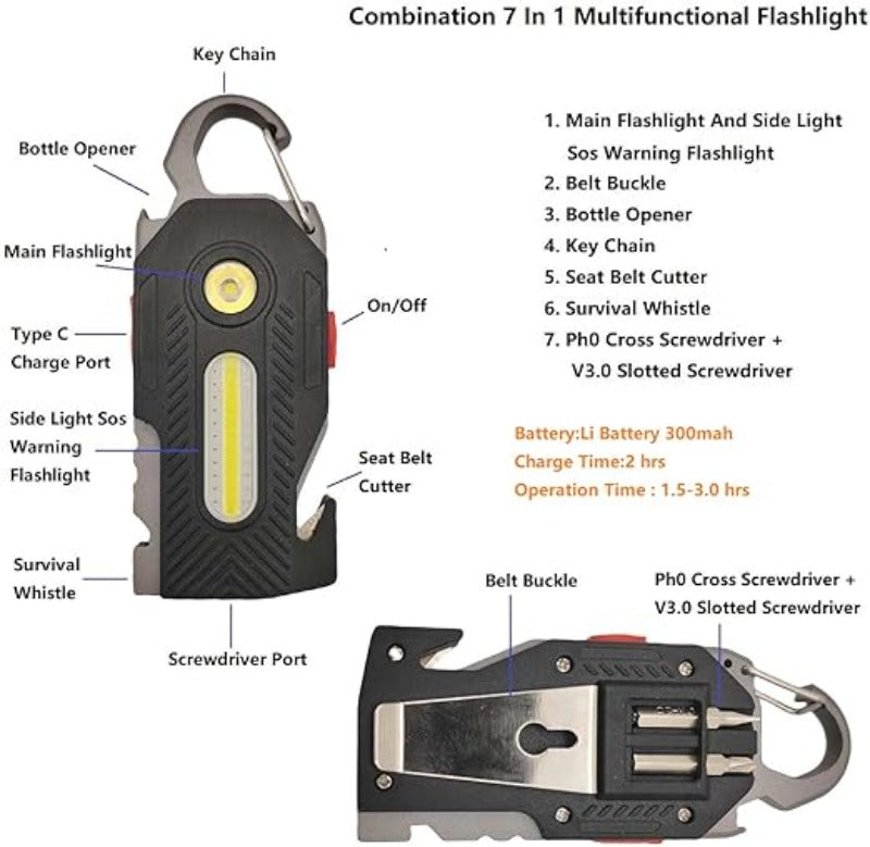 tactical keychain Multifunctional details