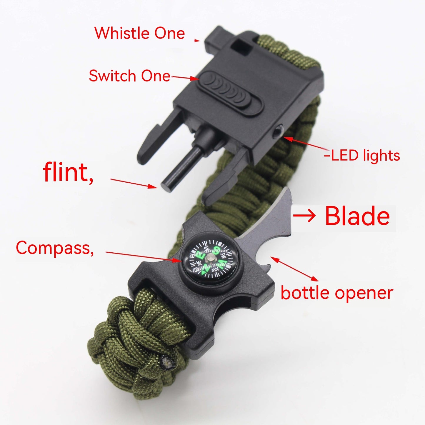 Multifunctional Paracord Bracelet | Lighting Lamp