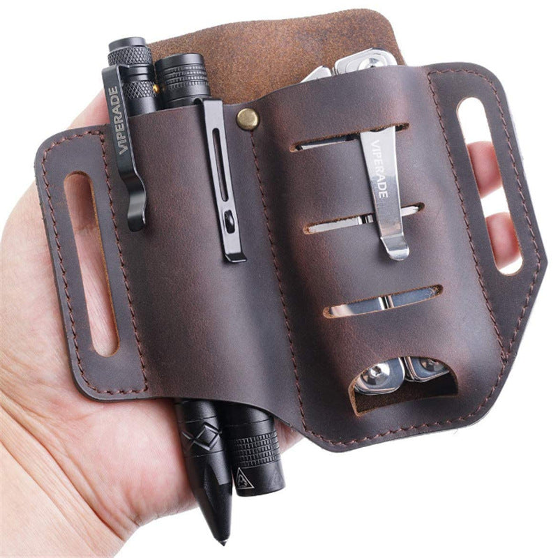 leather belt pouch brown