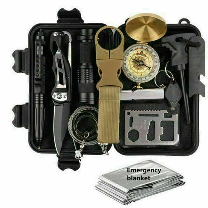 Small Survival Kit | 14 in 1 with Multi-function compass