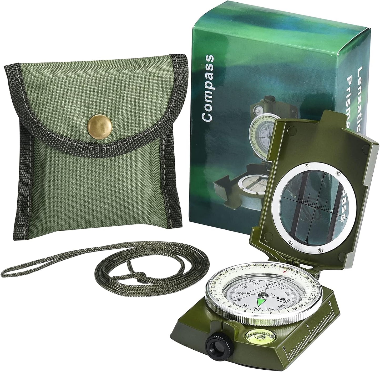 Military Grade Compass Lensatic Sighting | Waterproof| Shockproof