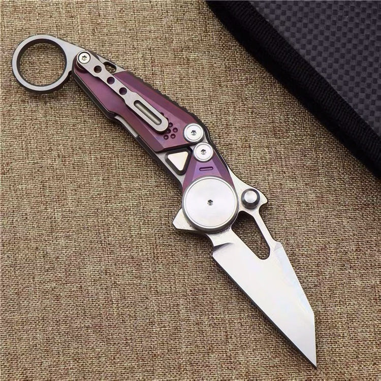 Stainless steel Folding Knife | Titanium Alloy Handle | Pocket Knife