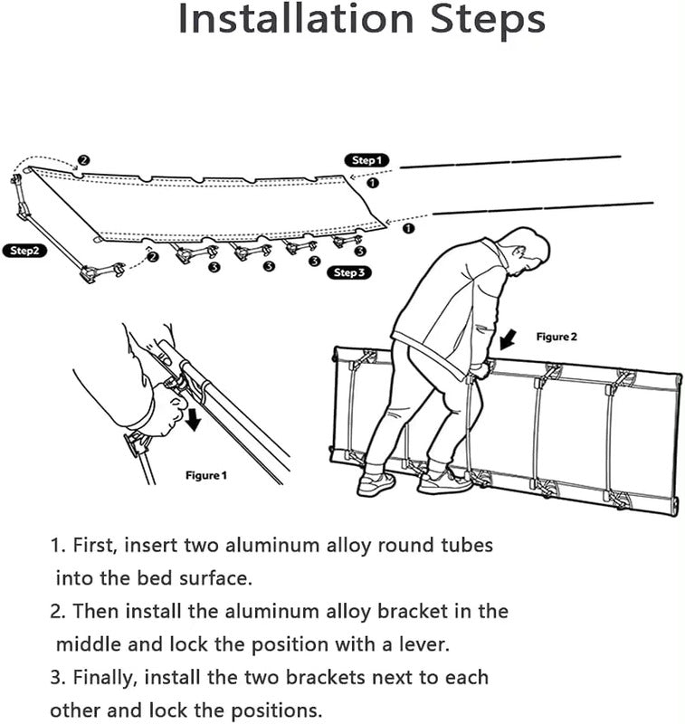 installation steps of camping cot