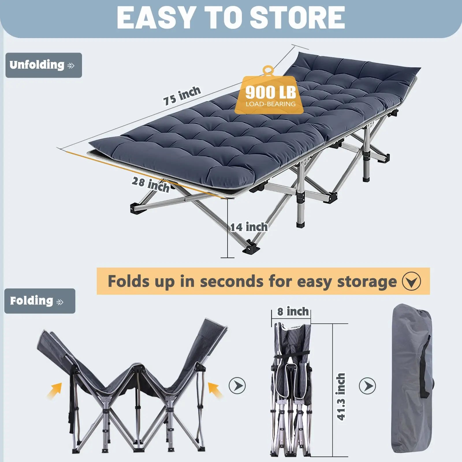 heavy duty camping cot dimension and capacity.jpg