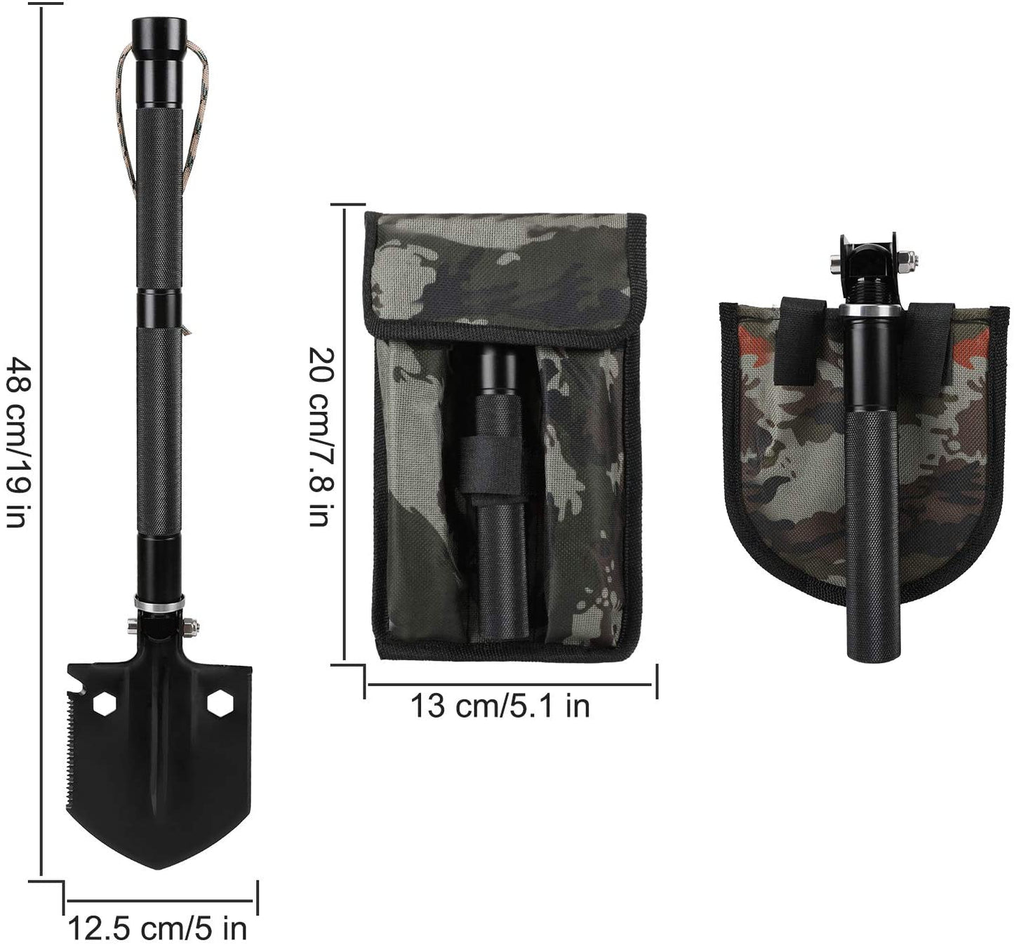 Outdoor Tactical Shovel Folding Multifunctional Survival Shovel