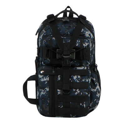 EastWest U.S.A RT525 waterproof traveling bag with adjustable strap and MOLLE system in a digital camo pattern.