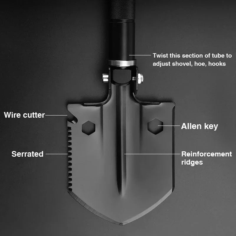 Outdoor Tactical Shovel Folding Multifunctional Survival Shovel