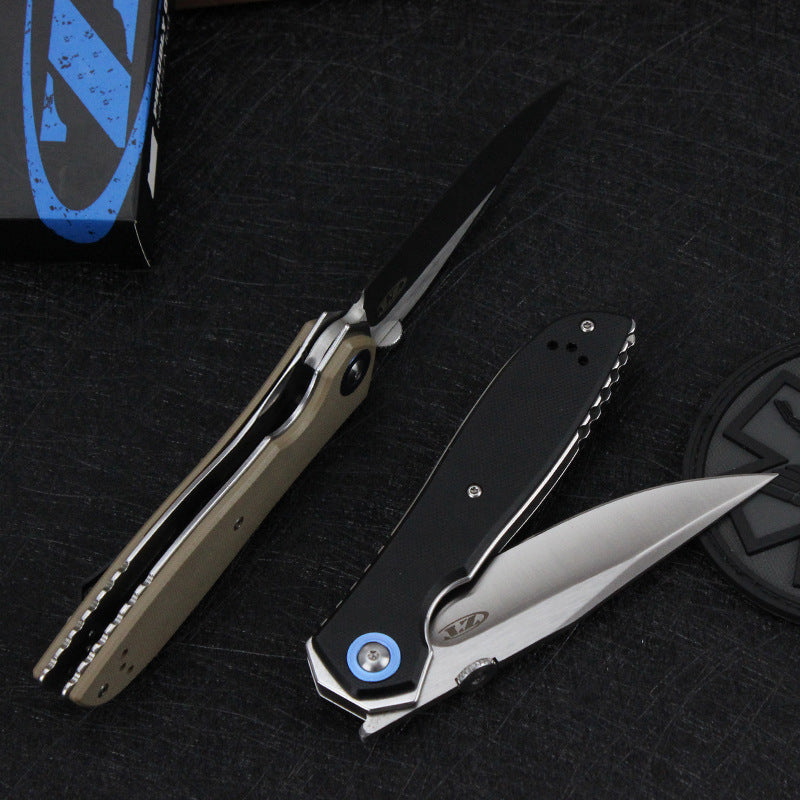 9cr14mov Steel Folding Knife | G10 Handle| 58HRC | Ball bearings