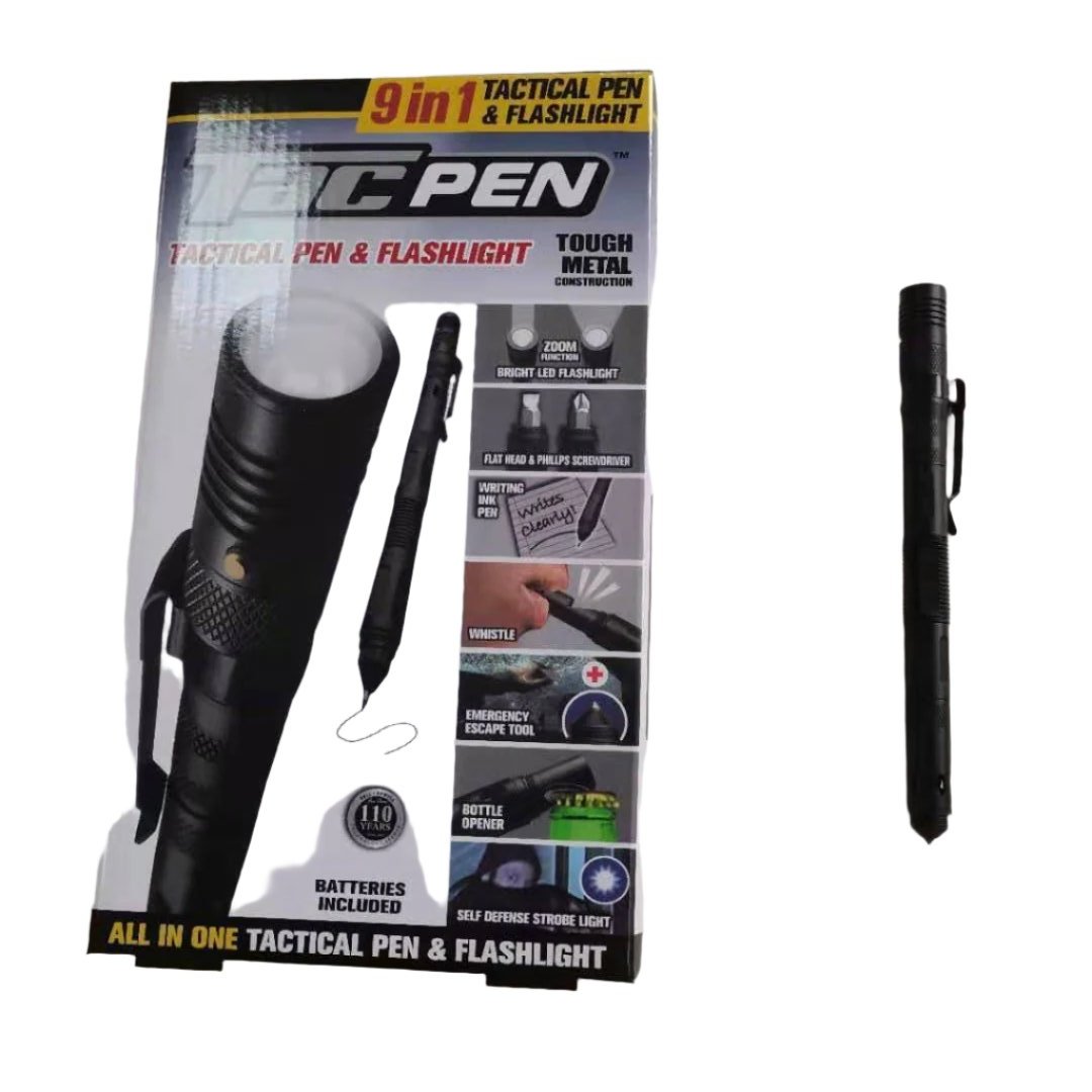 9-in-1 Multi-function Survival Pen | Flashlight | Window Breaker