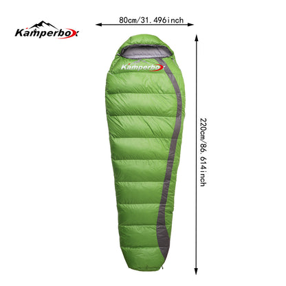 Kamperbox Down Sleeping Bag with Compression Sack |  0 to -4 Degree | 400 g Filling