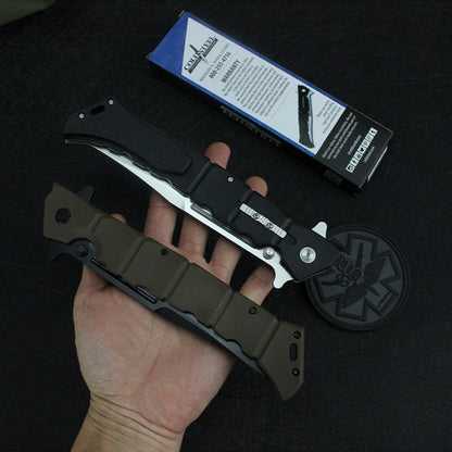 8Cr13Mov Cold Steel | Nylon Fiber Handle | Tactical Folding | 59-60HRC