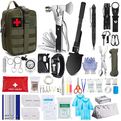 Military Survival Kit with First Aid Supplies