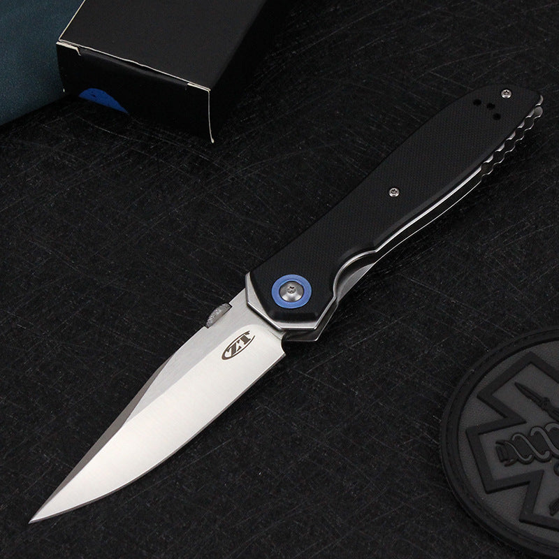 9cr14mov Steel Folding Knife | G10 Handle| 58HRC | Ball bearings