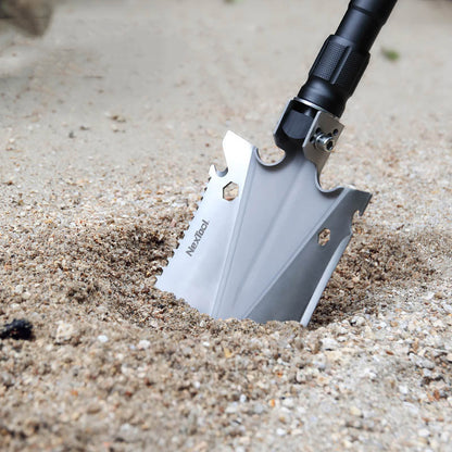 Folding Military Shovel with sliver head and black handle