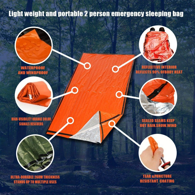 emergency sleeping bag uses in different conditions