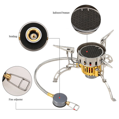 Mini Gas Stove | Infrared Burner | Windproof | 3500W |