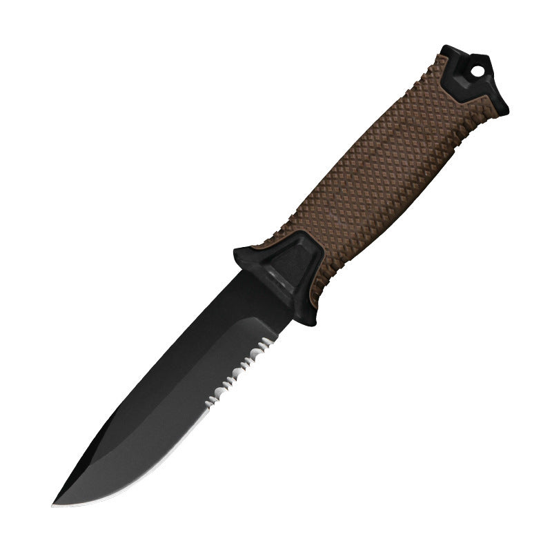 High Carban Steel Knife | Fixed Blade | Nylone Rubber Grip