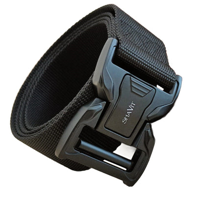 webbing belt one button quick release