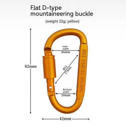 EDC D-type Carabiner | 8CM | With Lock