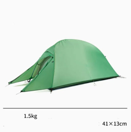 Portable Rain Proof Tent for 1 to 3 Persons in Green Color, Weight 1.5kg, Dimensions 41x13cm