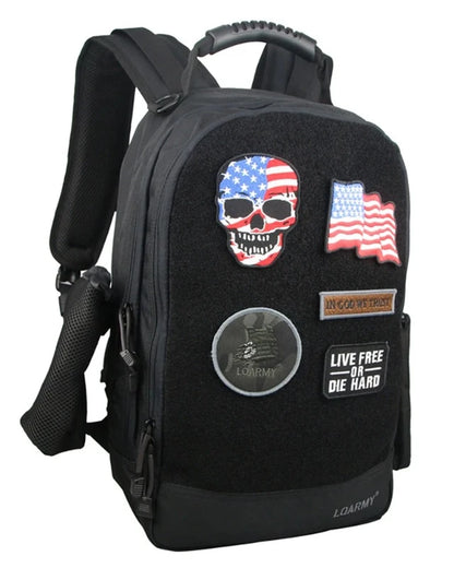 DunVera Tactical Backpack skull flag Black .jpg